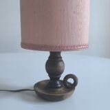 Table lamp in turned wood