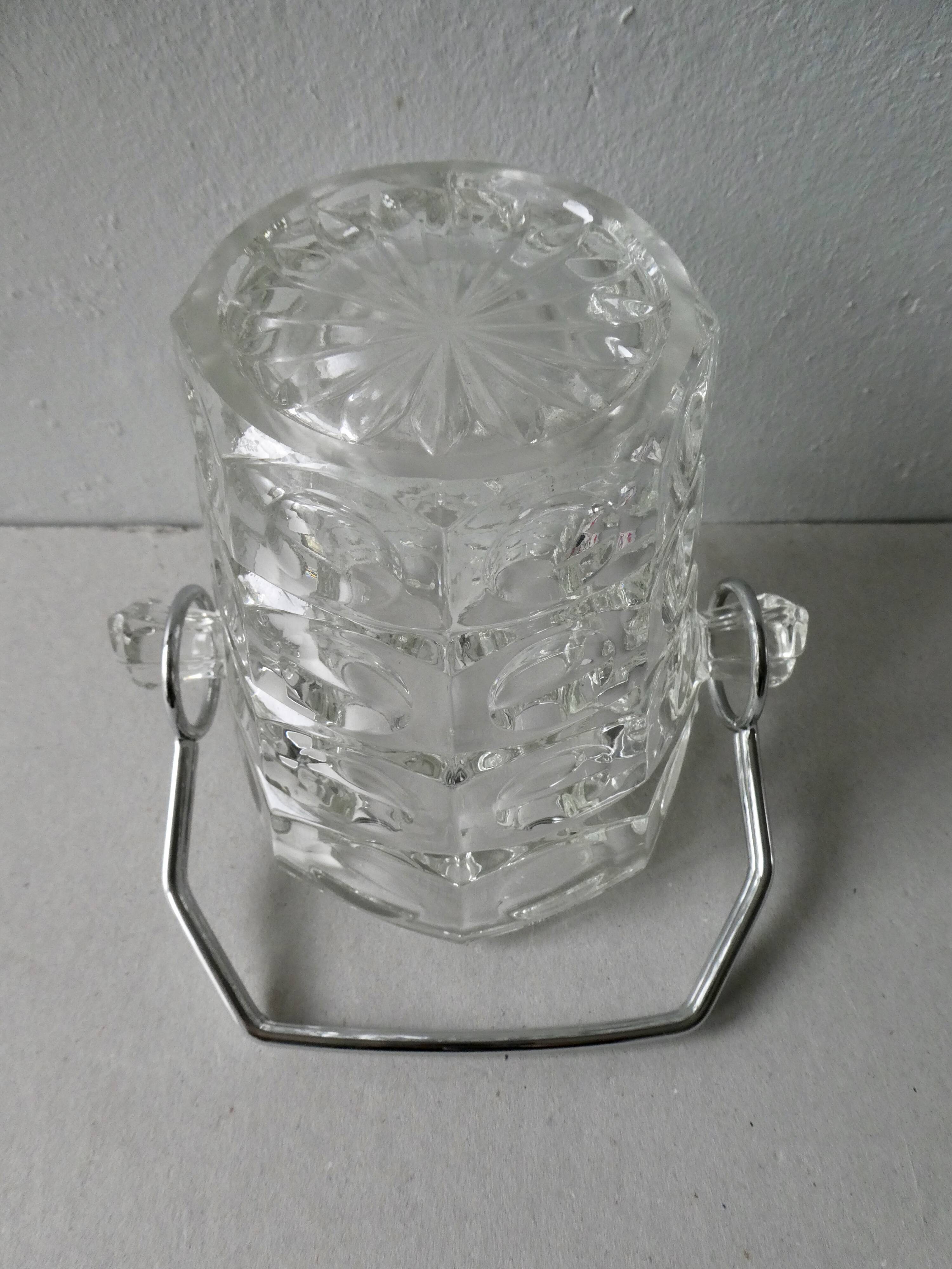 70s crystal ice bucket