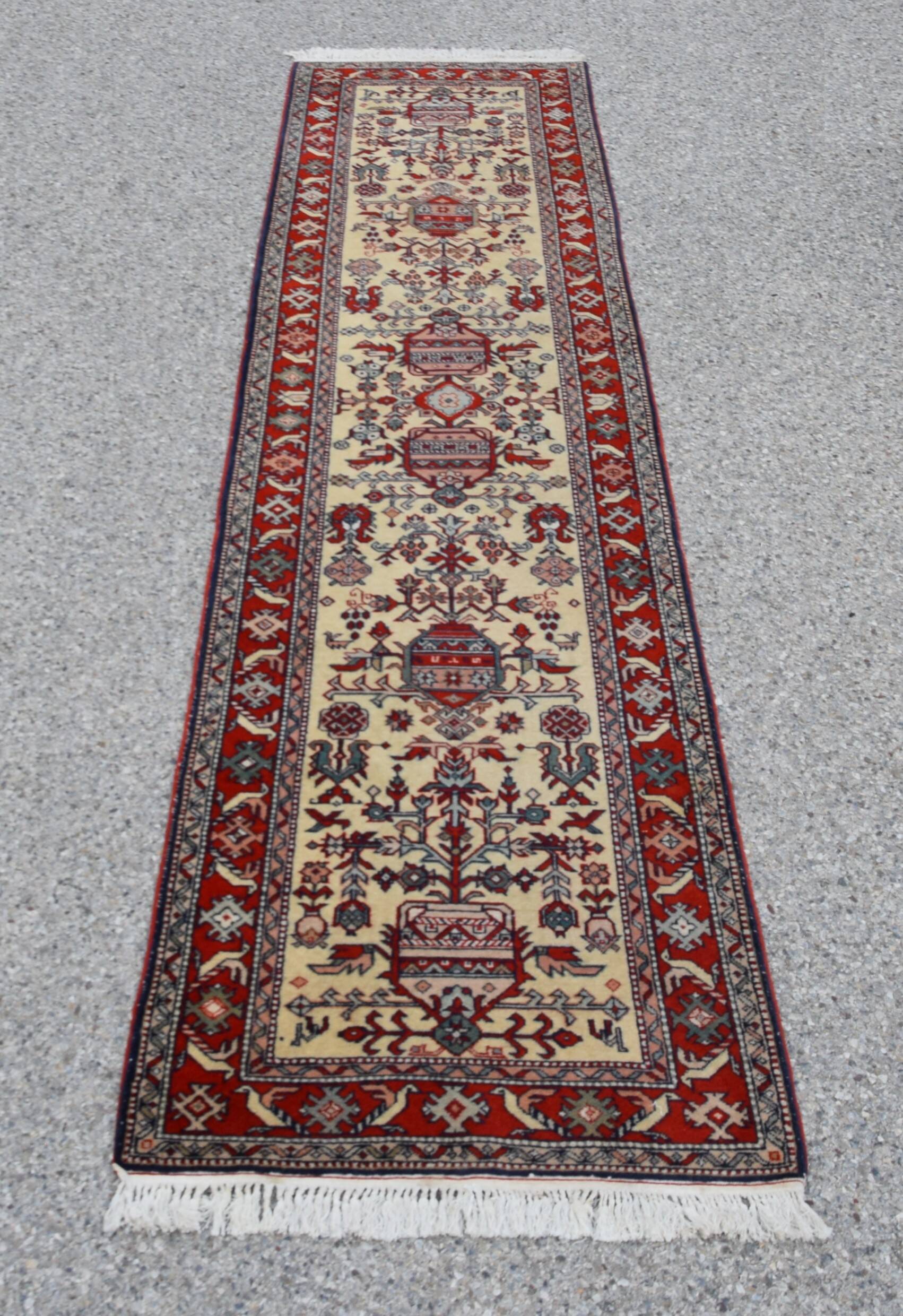 Tapis d'Orient Caucase Kazak Urss : 0.80 X 3.50 Mètres
