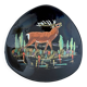 Assiette décorative vintage mid century Longwy Le Cerf