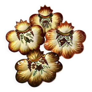 4 assiettes à huîtres - paul