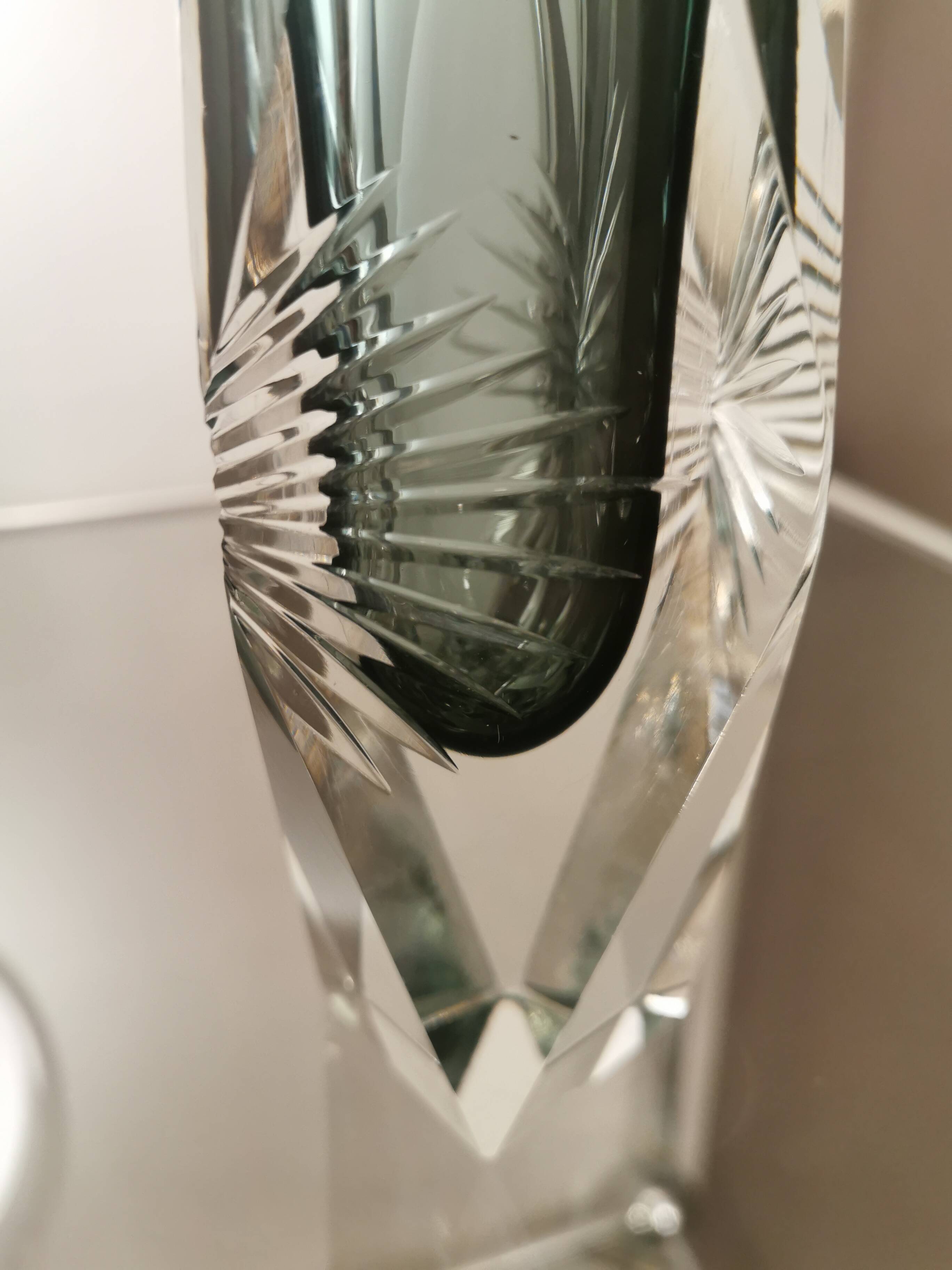 Vase en verre de Murano Sommerso vintage