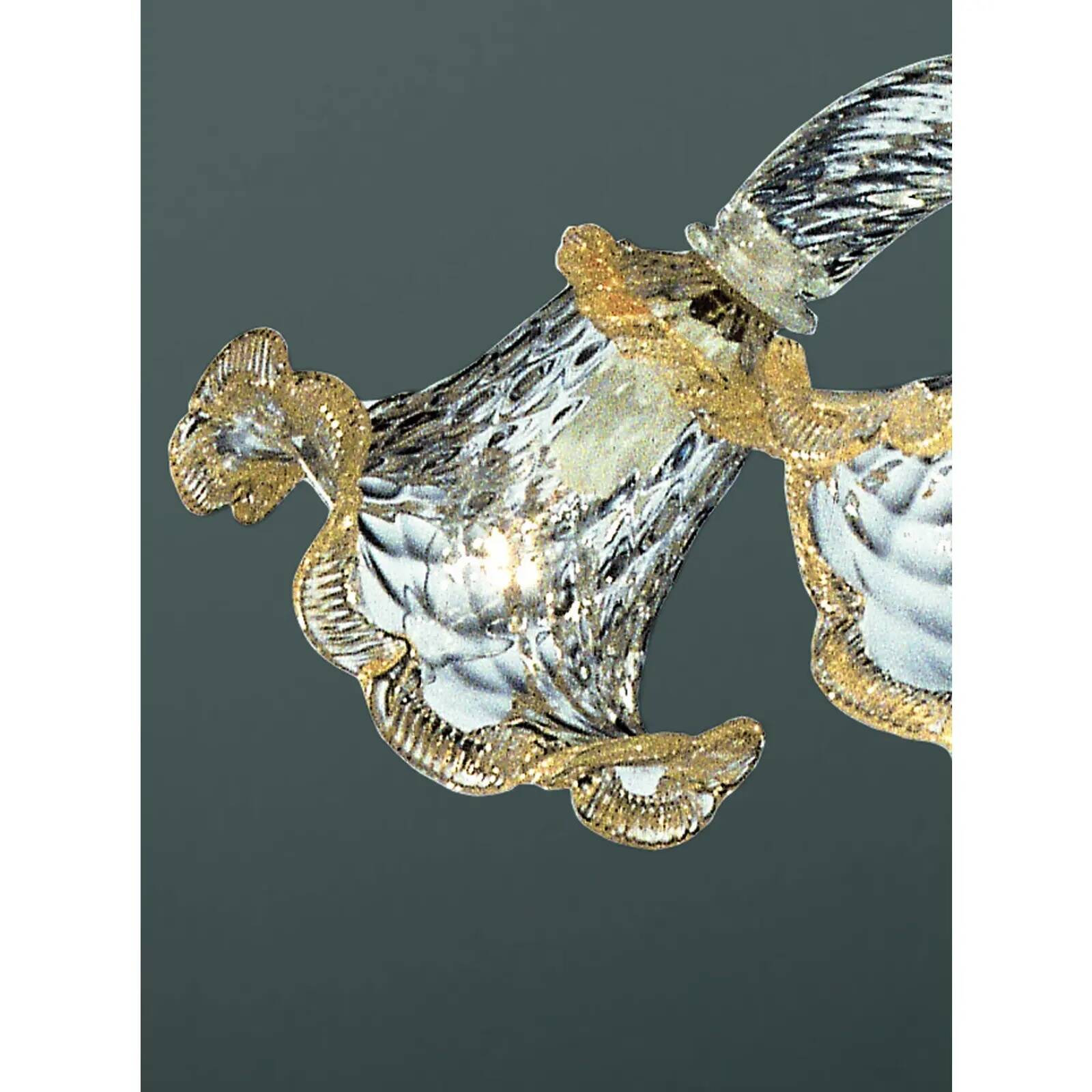 Luxury Venetian Floreal Gold-Leaf Murano Glass Chandelier