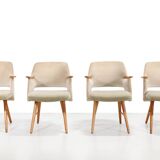 Set of four Pastoe FB30 dining chairs by Cees Braakman in Mohair