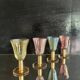 Crystal liqueur glasses