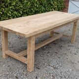 Massive chestnut farm table raw wood