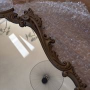 Miroir ancien style Louis XV Rocaille avec cadre sculpté
