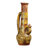 Kabyle pottery titled vase late 19th century with polychrome geometric decoration