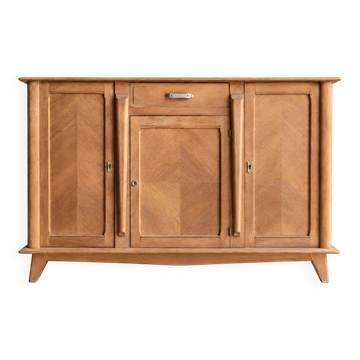 Buffet Art Déco en chêne – Placage chevrons