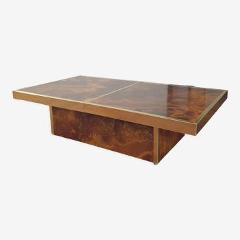 Vintage coffee table 70s Lancel bar