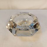 High octagonal diamond ashtray in solid crystal Flavio Poli style - 1970s