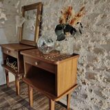 Pair of 70's bedside tables