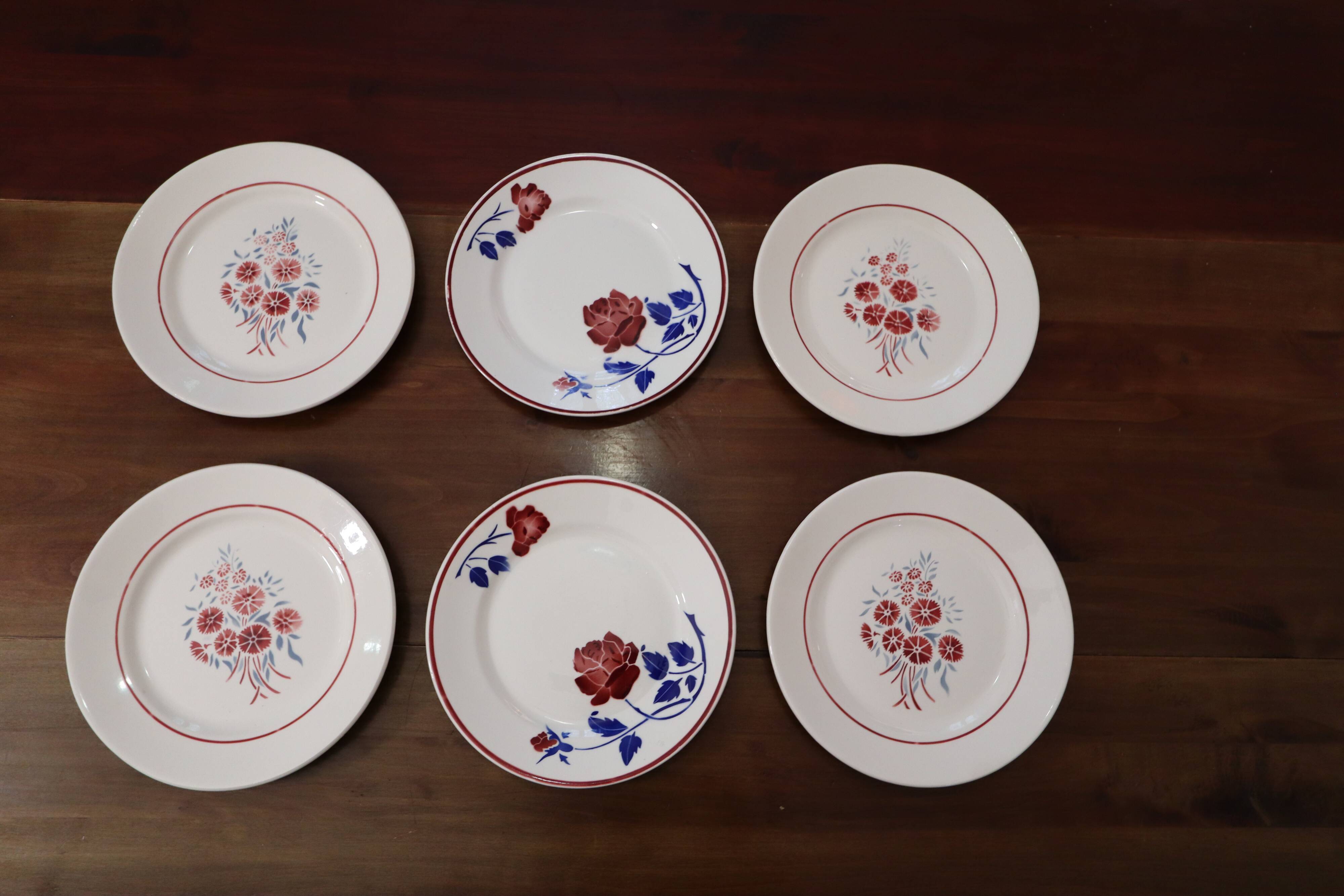 6 Badonviller dessert plates