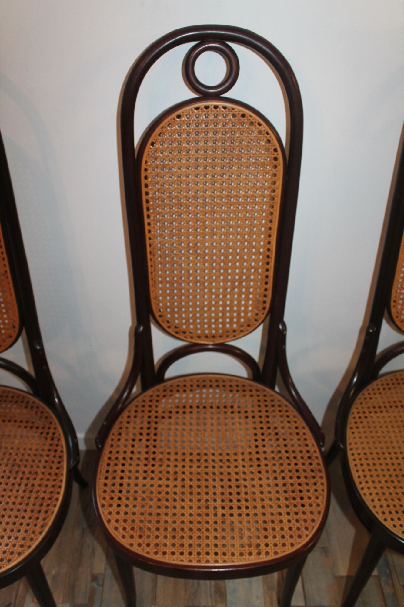 Lot of 4 thonet chairs no. 17 of the 70s