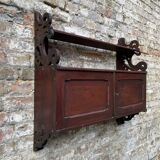 Antique mahogany wall cabinet/shelf