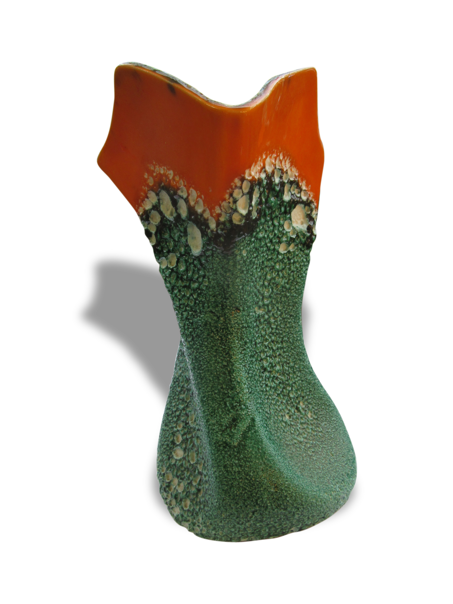 Green and orange vase