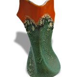 Green and orange vase