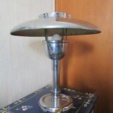 Vintage chrome mushroom lamp, industrial style