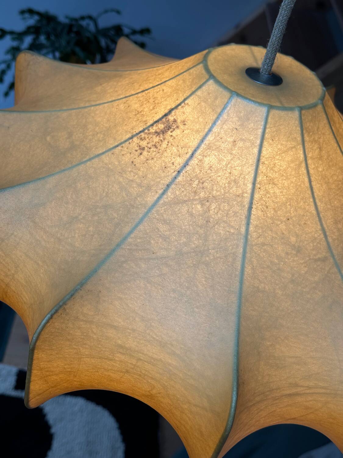 Large cocoon pendant light, 60s