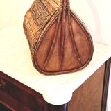 60s wicker basket handbag