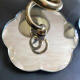 Pair of mirror and brass wall lights from the 50s and 60s