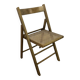Chaise pliante en bois et cannage vintage
