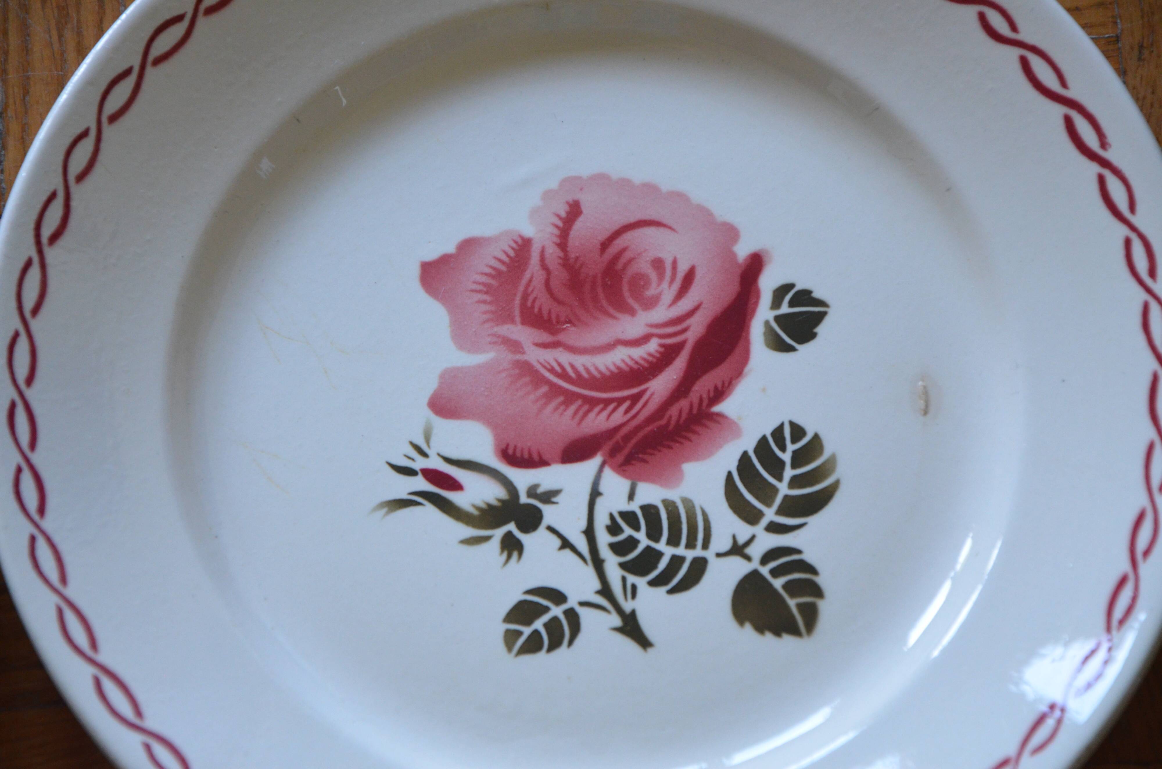 Lot of 4 plates Badonviller, Germaine