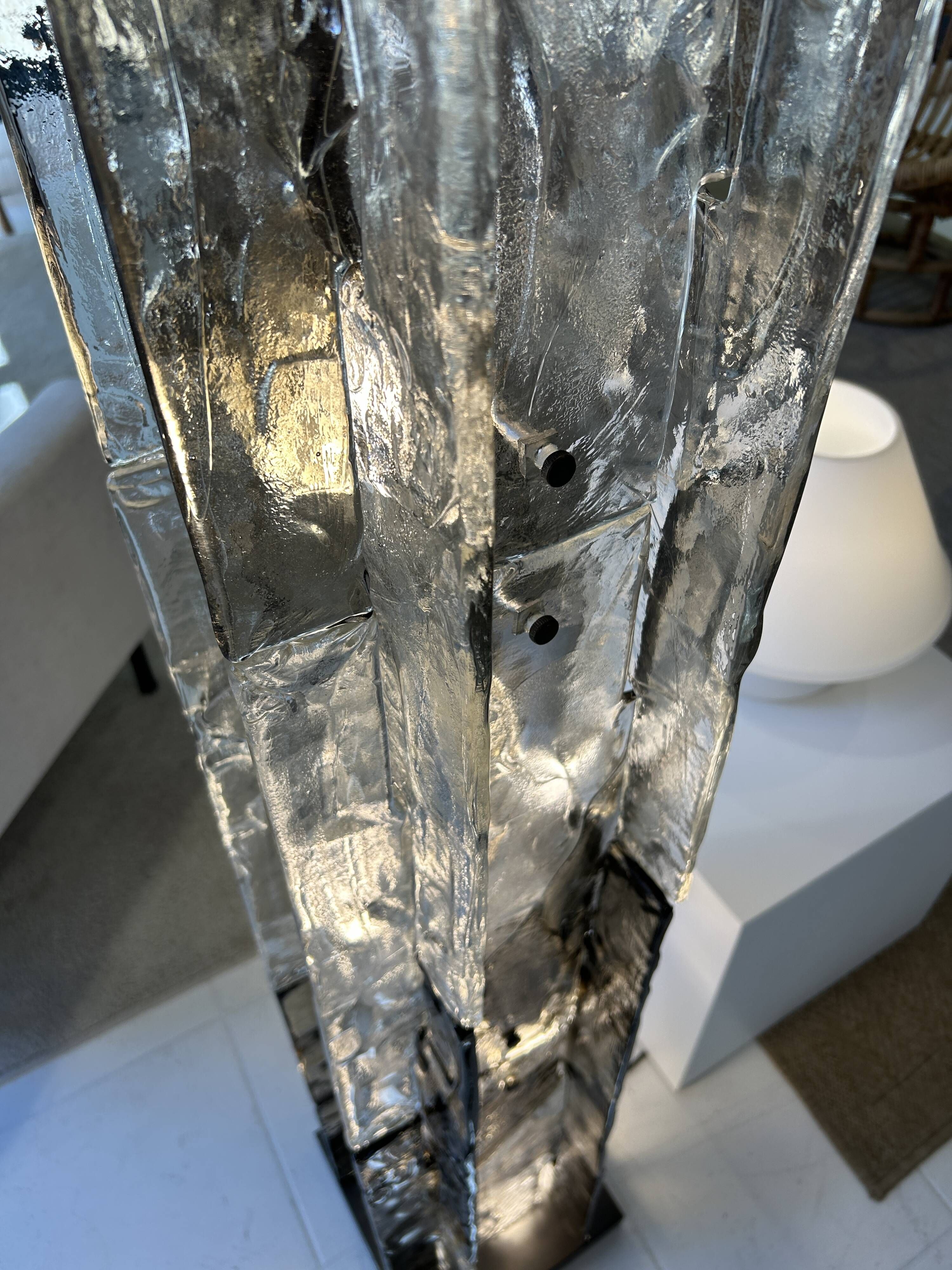 Murano glass floor lamp, Carlo Nason for Mazzega 1970s