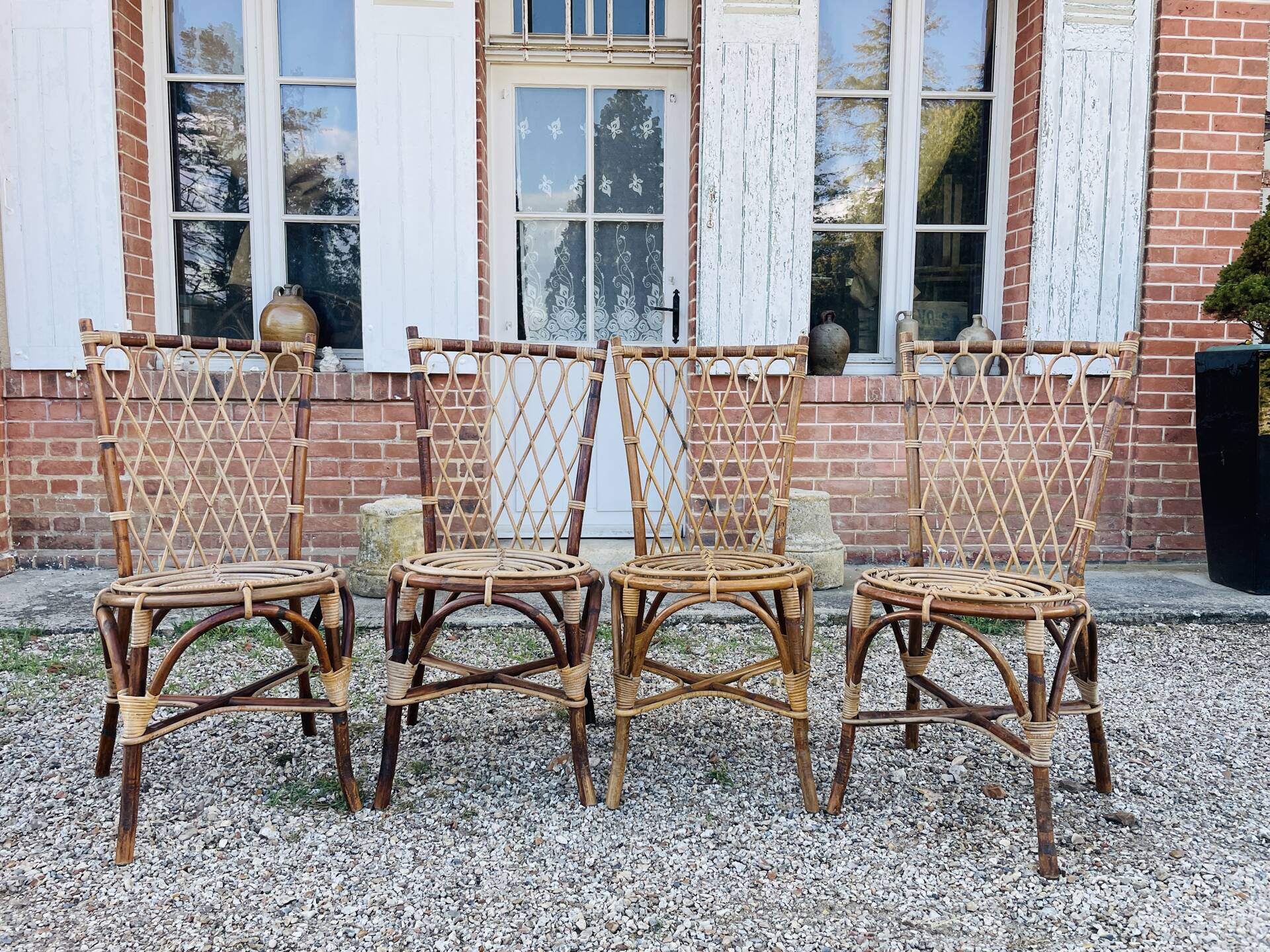 4 Louis Sognot chairs