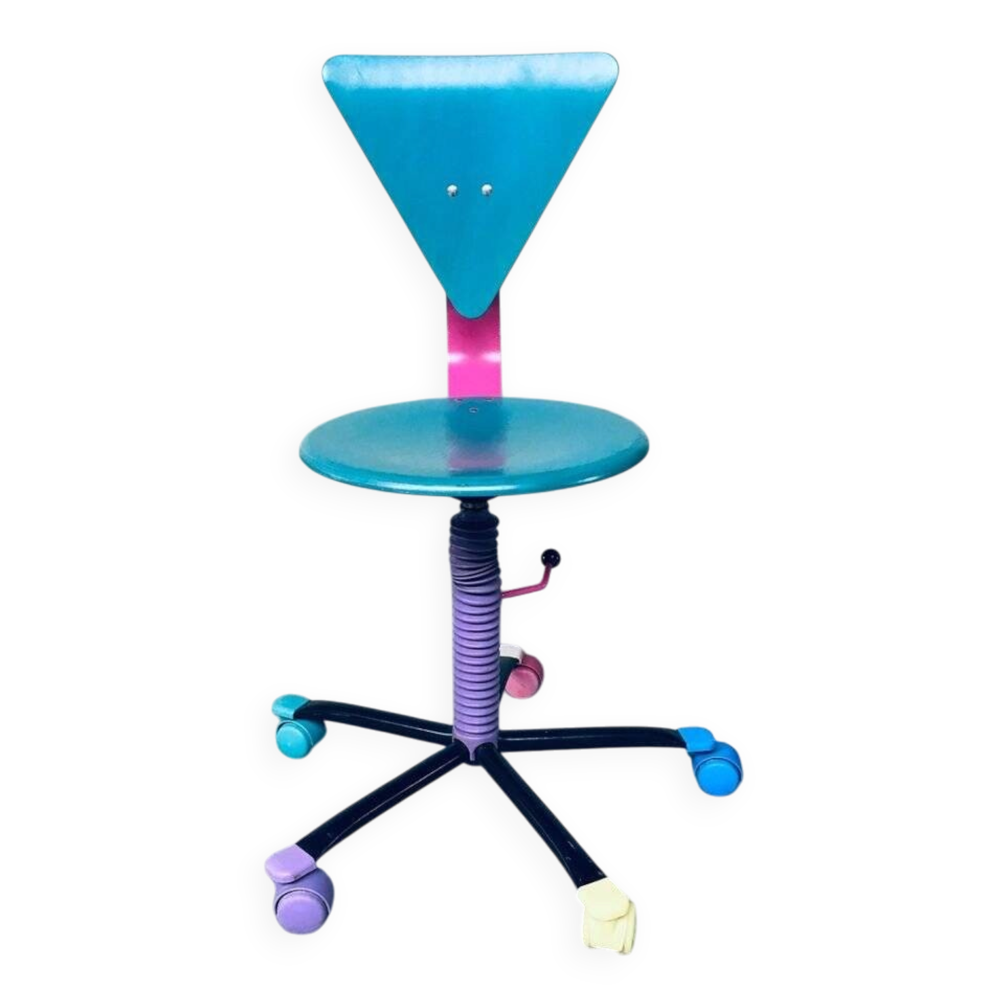 Colorful Desk Chair, 1980s