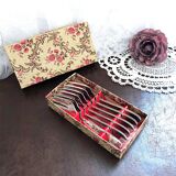 Box of 6 vintage dessert or cake forks
