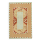 Tapis vintage turc Oushak fait main en laine et coton orange, années 1970