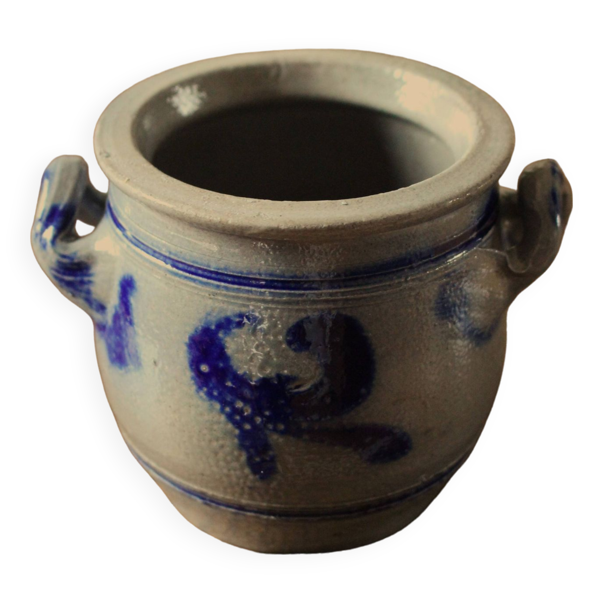 Blue gray Alsace stoneware pot