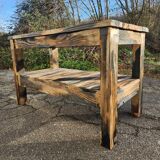 Solid wood farm console