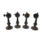 4 bronze sconces 19th