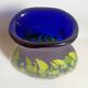 Cobalt blue vase with yellow inclusion Height 33 cm