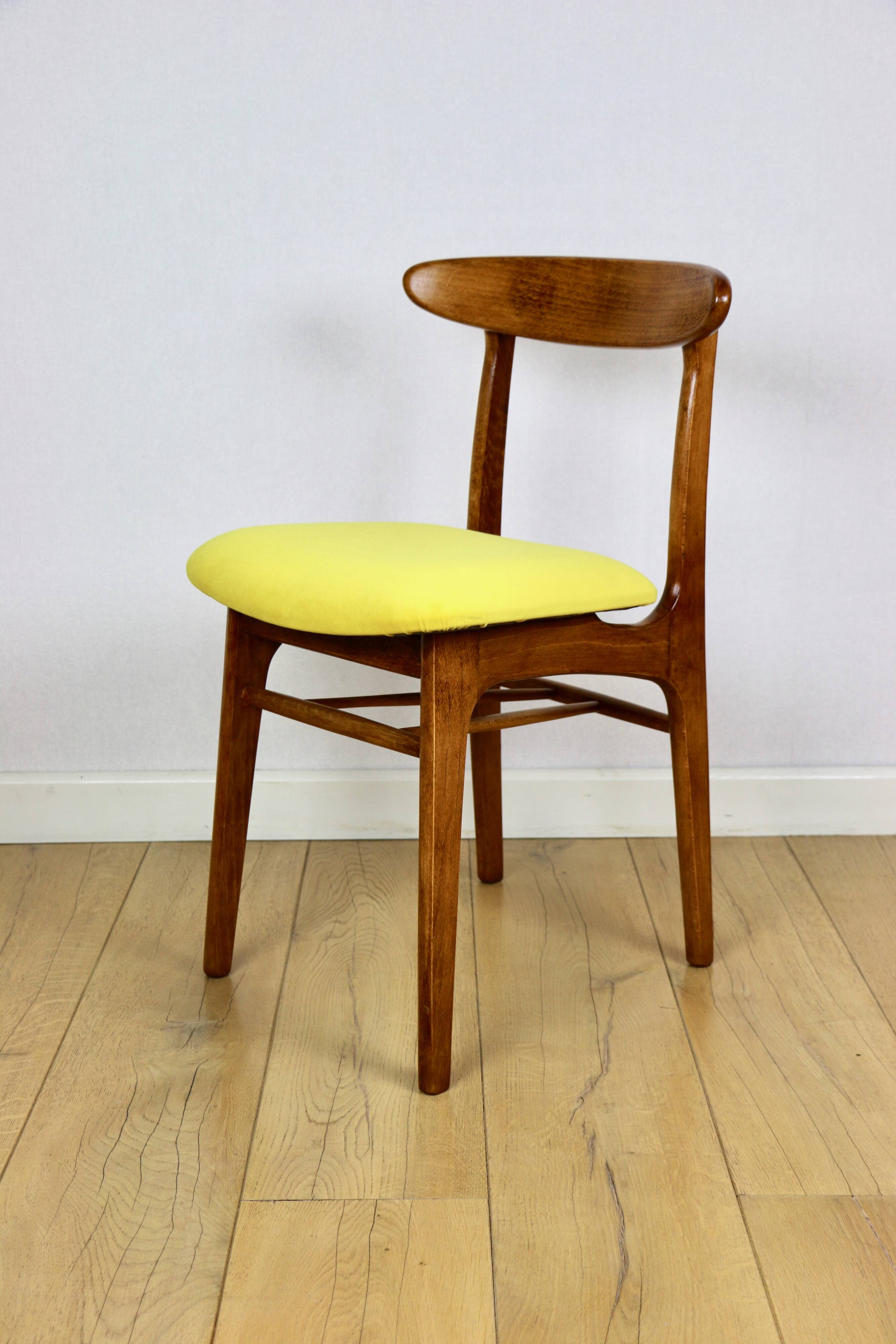 Hałas vintage chairs yellow vintage - set of 4 - great set