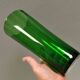 Large vintage vase in green glass.