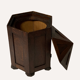 Art deco modernist brutalist oak hexagonal cabinet, ca 1910