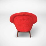 2 space-age bucket seats in red, 1960s, set of 2