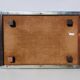 Art Deco mirror plateau in chrome metal and Macassar wood.