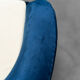 Blue velvet armchair design 70s vintage modernariato