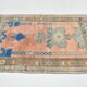 Salmon & Navy Blue Vintage Persian Rug, 131x218 Cm