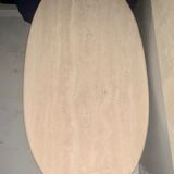 Pop-up Noël 2022 -Table basse en travertin ovale "char" #15