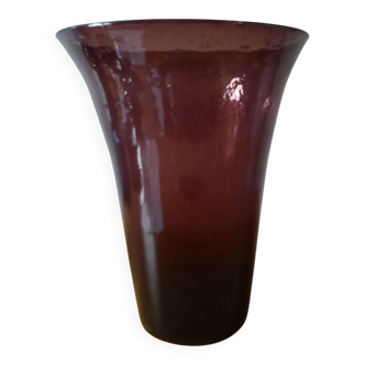 Vase Biot vintage en verre soufflé