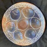 7 assiettes à huitres signées marie stuart roscoff