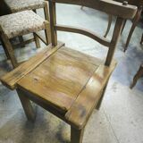 Brutalist chair in solid teak circa 1960