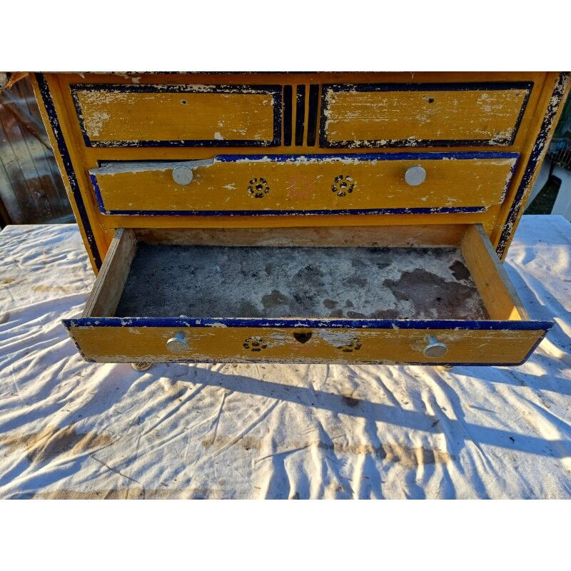 Antique wooden dollhouse furniture