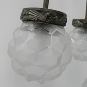 Suspension art déco avec 5 sphères sur 5 tiges