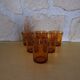 6 verres à eau oranges Duralex